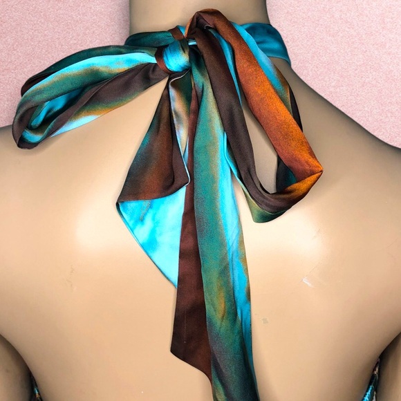 NWT NY&Co x Gabrielle Union Collection Printed Halter Dress - Picture 7 of 8